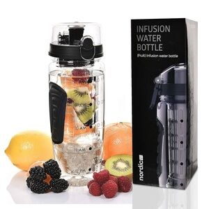 NIB - Nordic Fruit Infusion Water Bottle w/ Detachable Ice Gel Ball
